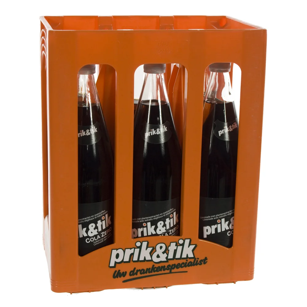 Prik & Tik Cola  Zero  1 liter  Bak  6 fl