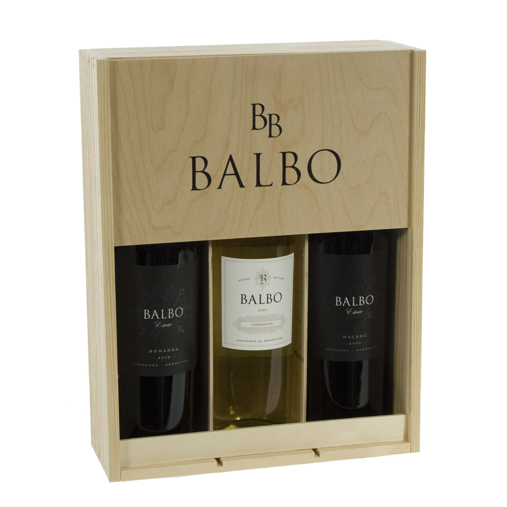 Balbo Torrontes/Bonarda/Malbec  kist 3 fl