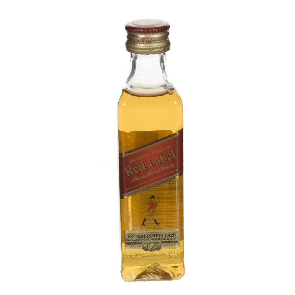 Johnnie Walker Red label 40%  5 cl  Fles