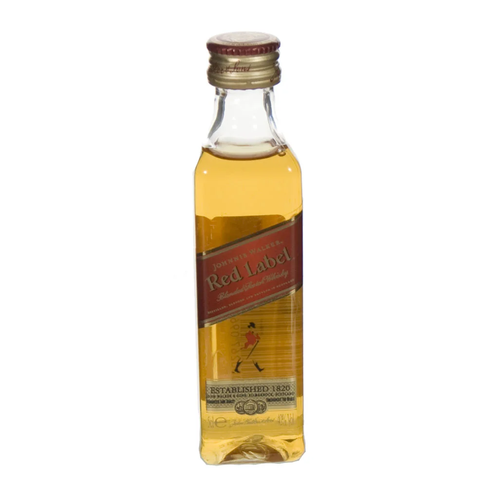 Johnnie Walker Red label 40%  5 cl  Fles