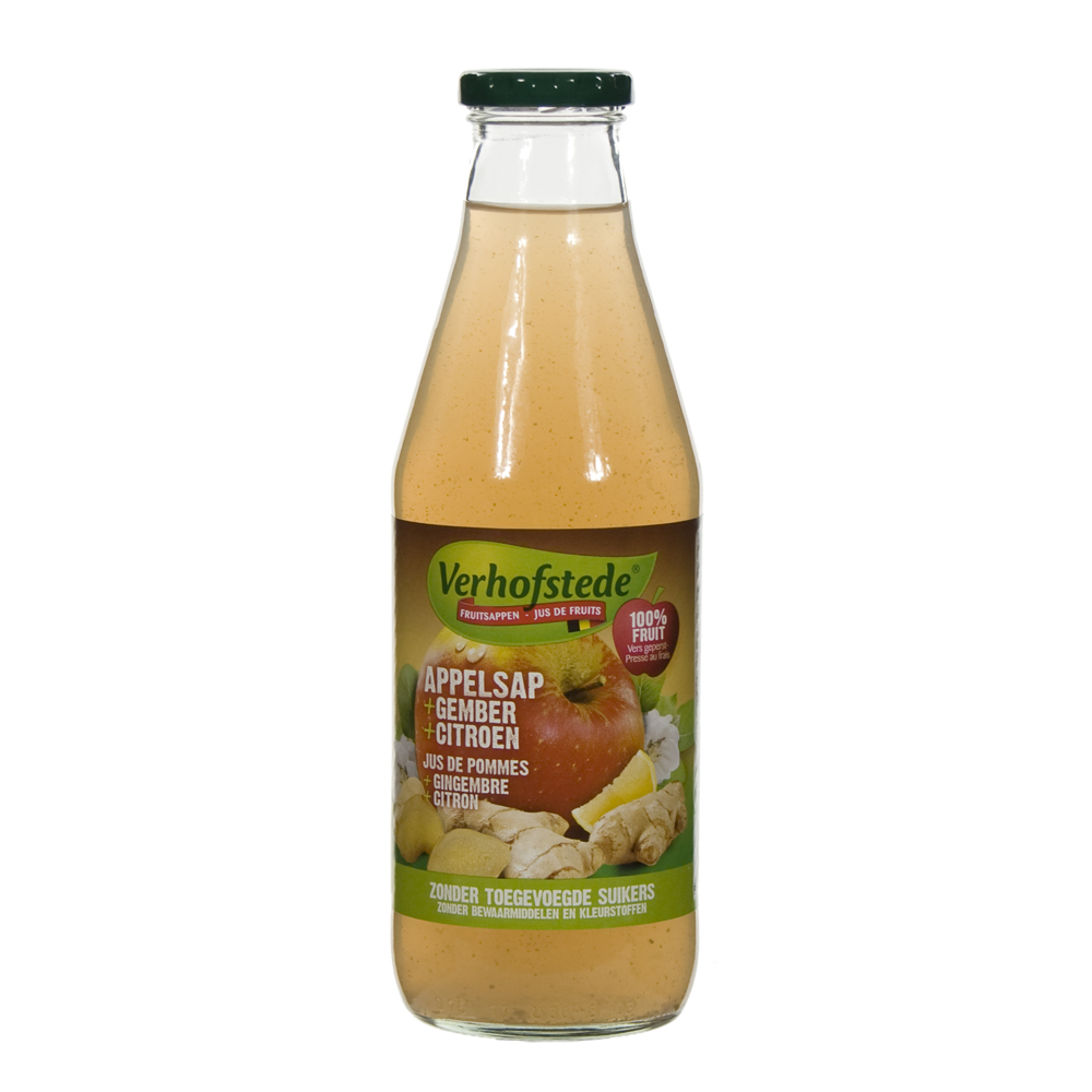 Verhofstede Fruitsap  Appel Gember  70 cl  Fles