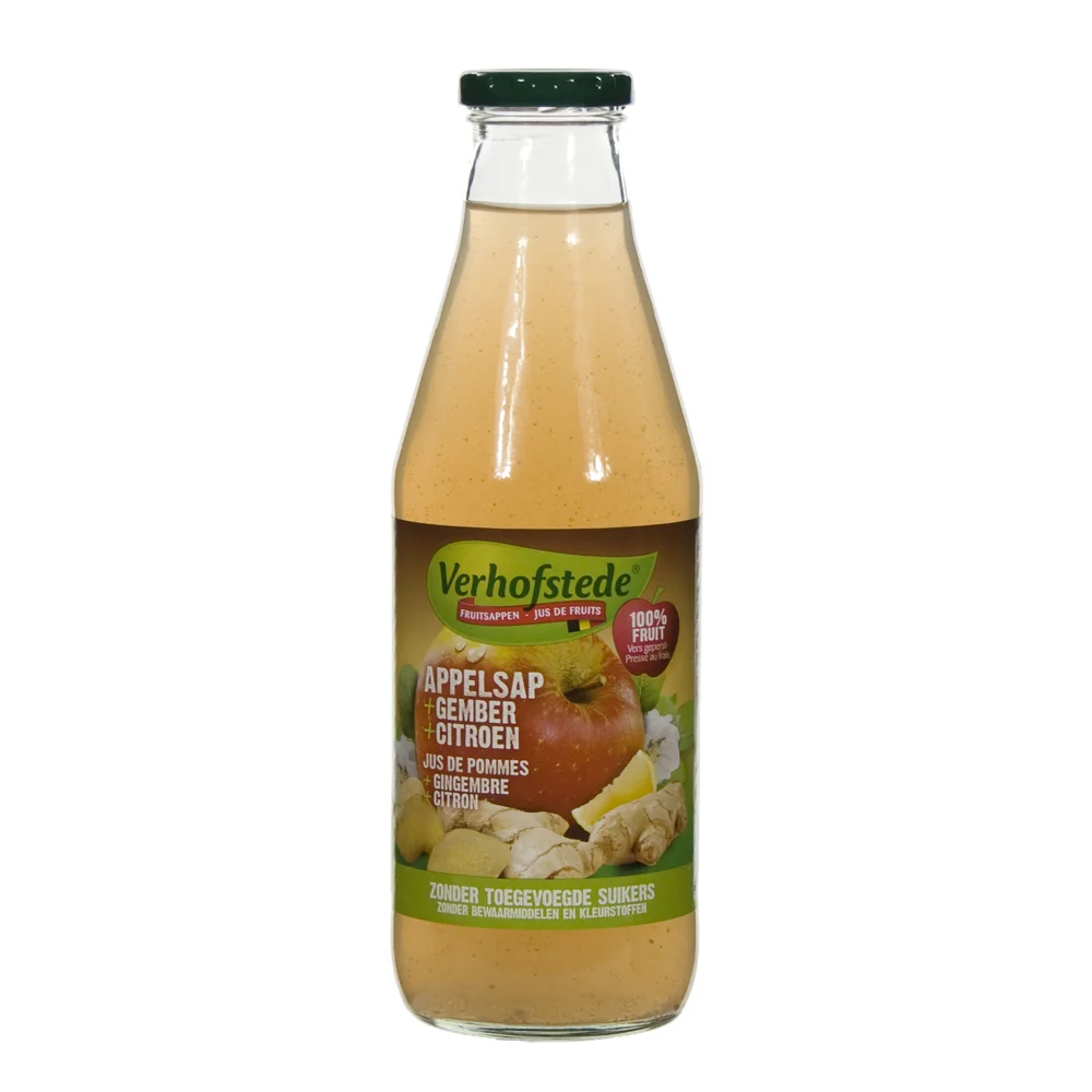 Verhofstede Fruitsap  Appel Gember  70 cl  Fles