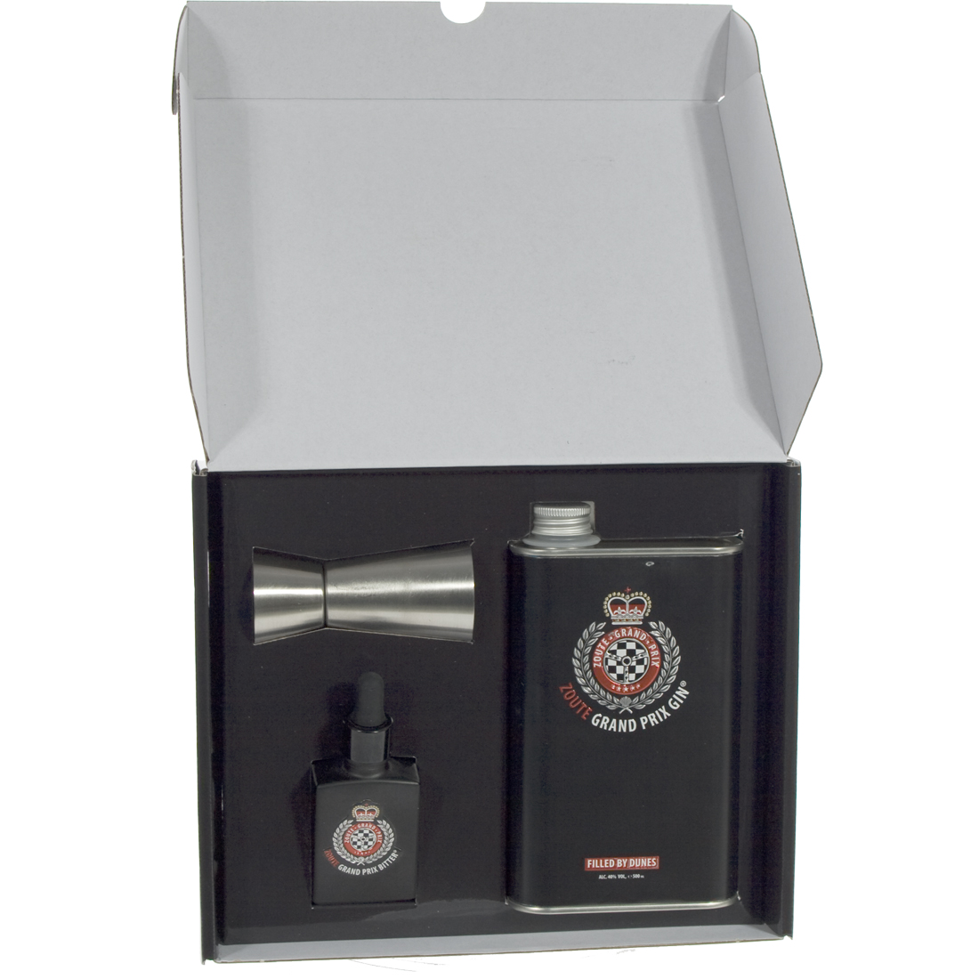 Zoute Grand Prix Geschenkverpakking  50 cl  1 Fles + 2 gadgets