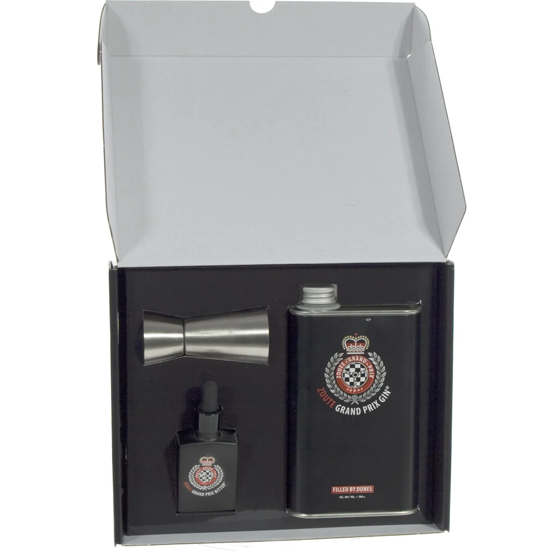 Zoute Grand Prix Geschenkverpakking  50 cl  1 Fles + 2 gadgets