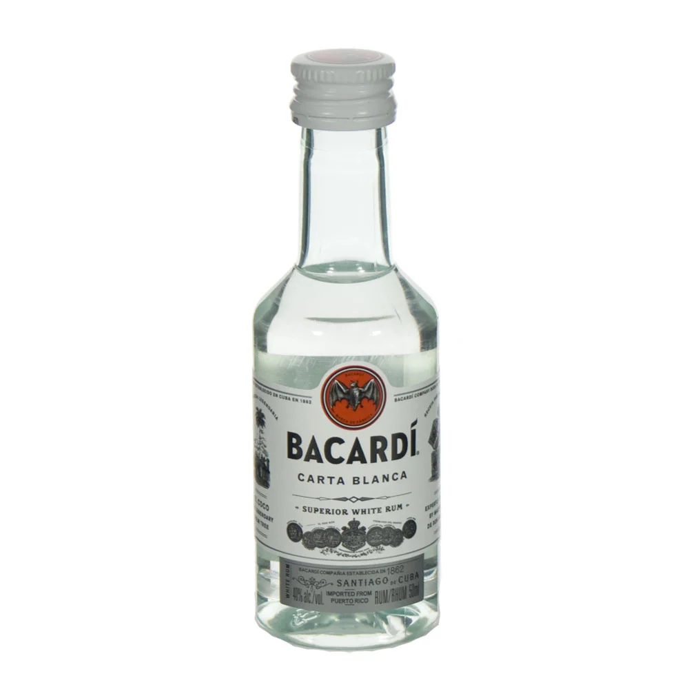 Bacardi Carta Blanca 37.5%  5 cl  Stuk