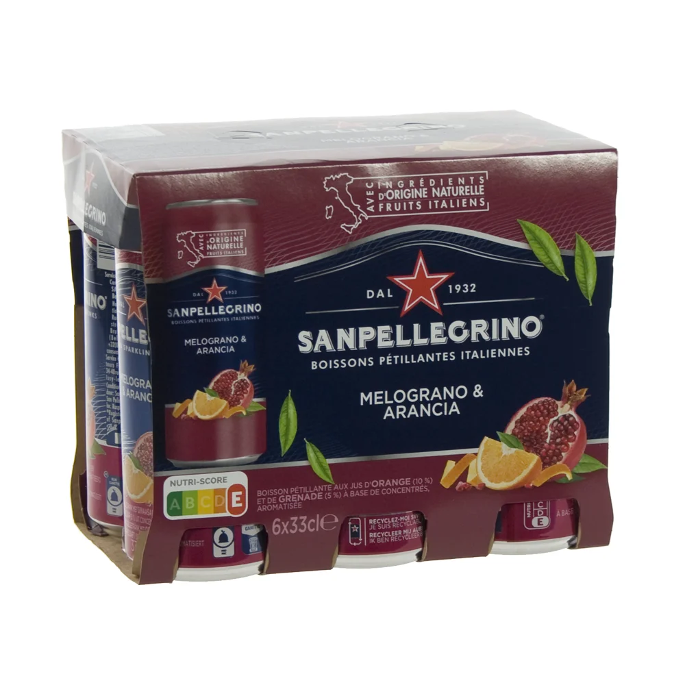 San Pellegrino Melograno & Aranciata  33 cl  Blik  6 pak