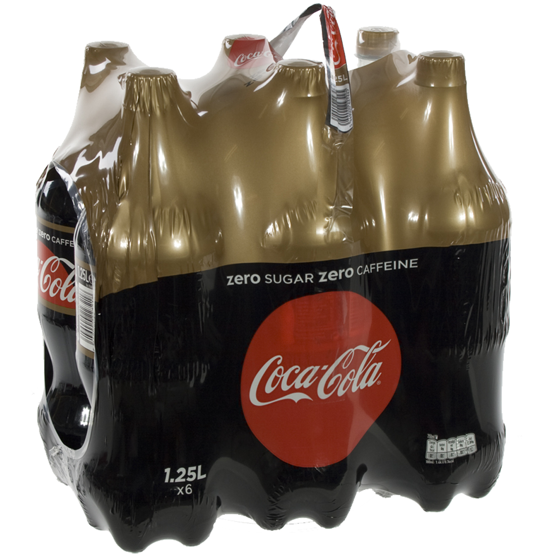 Coca Cola PET  Zero Caffeine vrij  1 liter  Pak  6 st