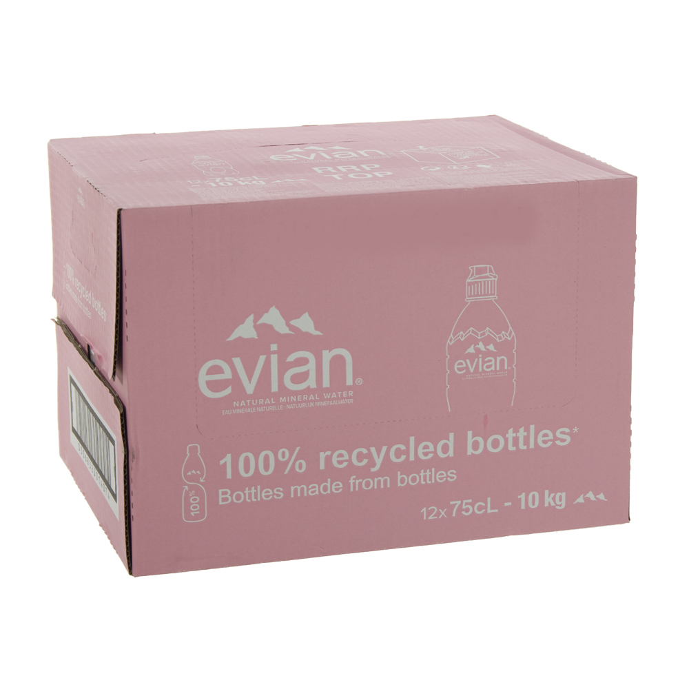 Evian PET  Plat  33 cl sportdop  Pak 12 st
